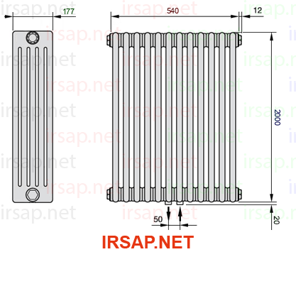 Радиатор IRSAP Tesi 52000/12 T50 CL 01